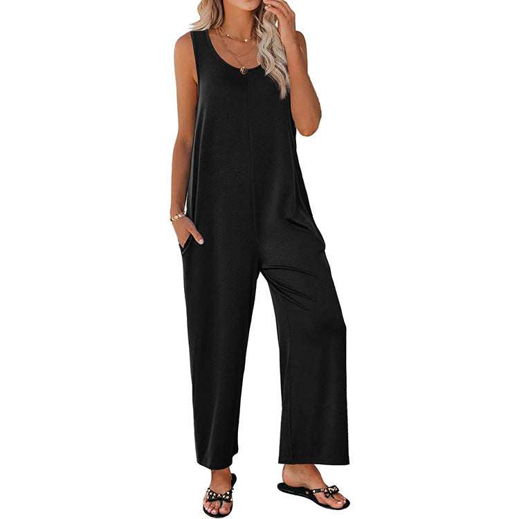 Women Leisure Wide-Leg Jumpsuit Ivyshape