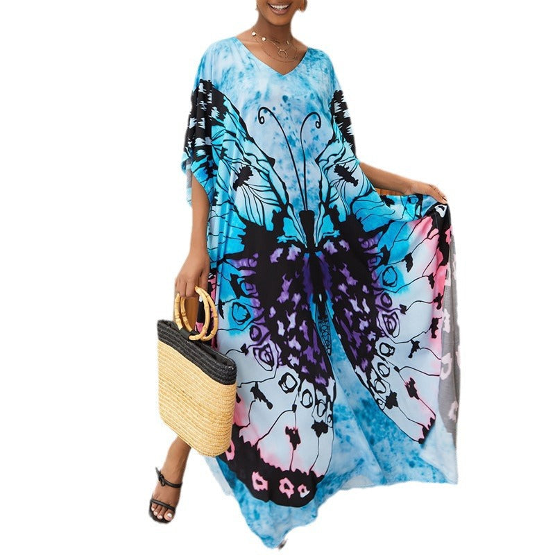 Women’s maxi dress in artistic spiral design Ivyshape