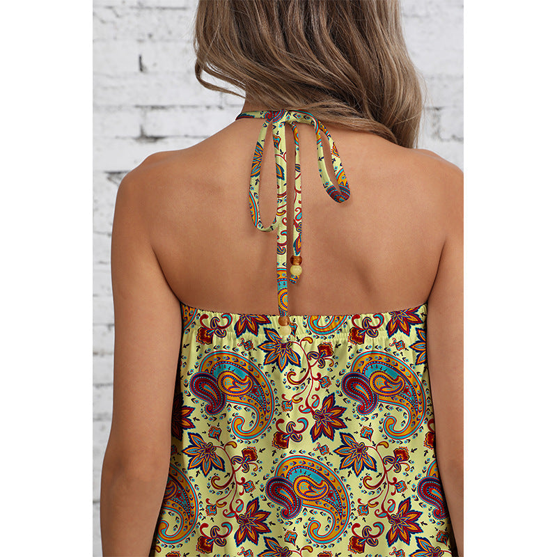 Ladies casual summer dress with charming paisley pattern Ivyshape