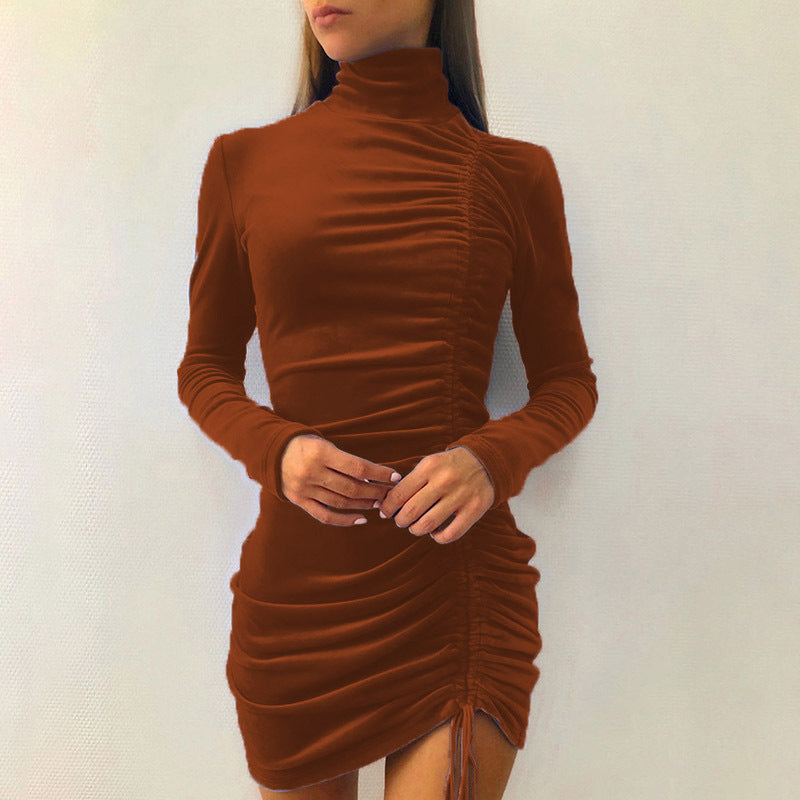 Women Velvet Bodycon Dress Ivyshape