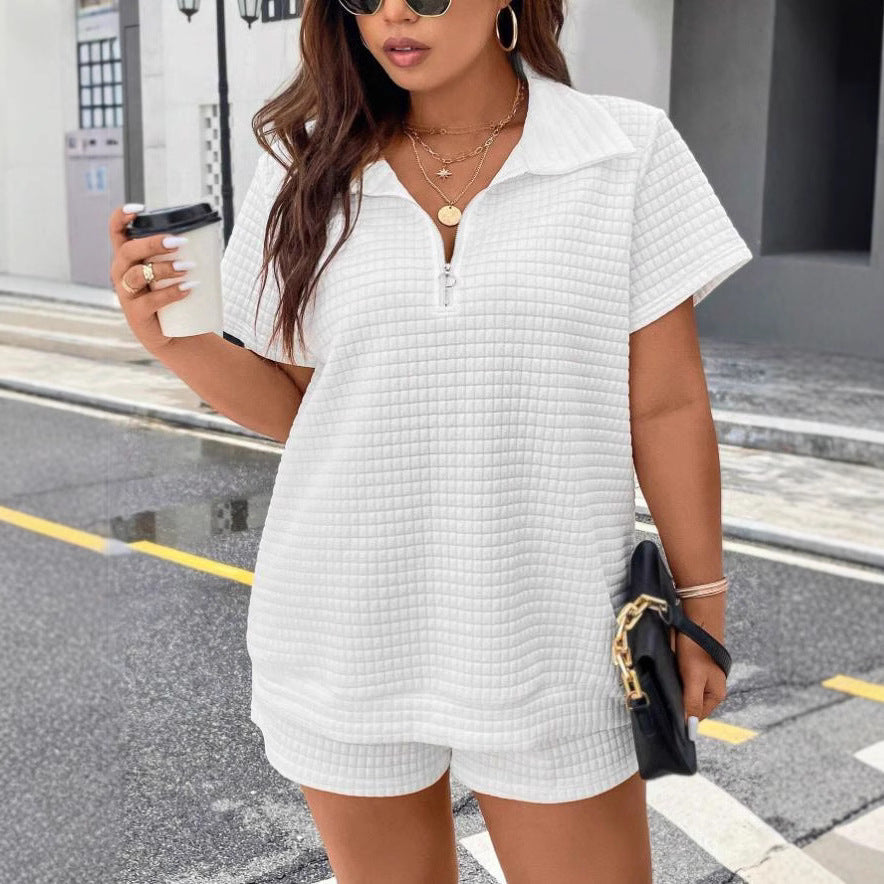 Women's Short Jumpsuit with Zipper Ivyshape