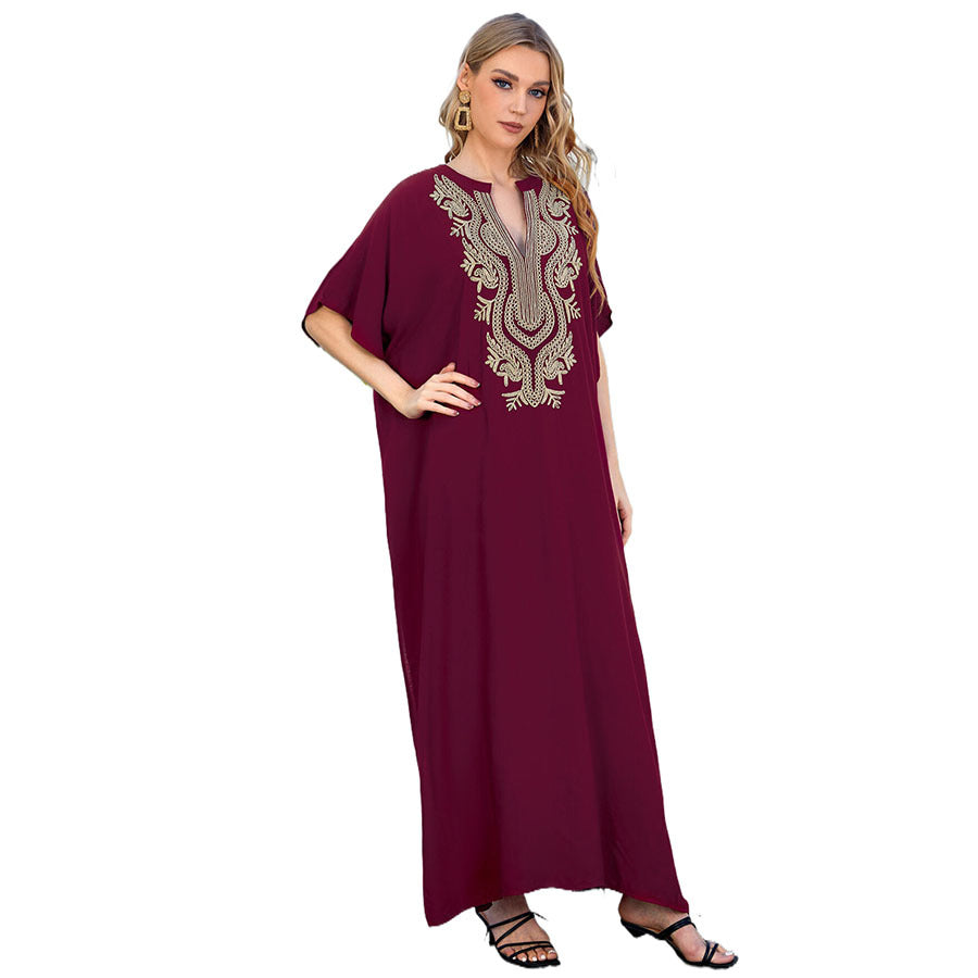 Women’s maxi dress with exclusive ornamental embroidery Ivyshape