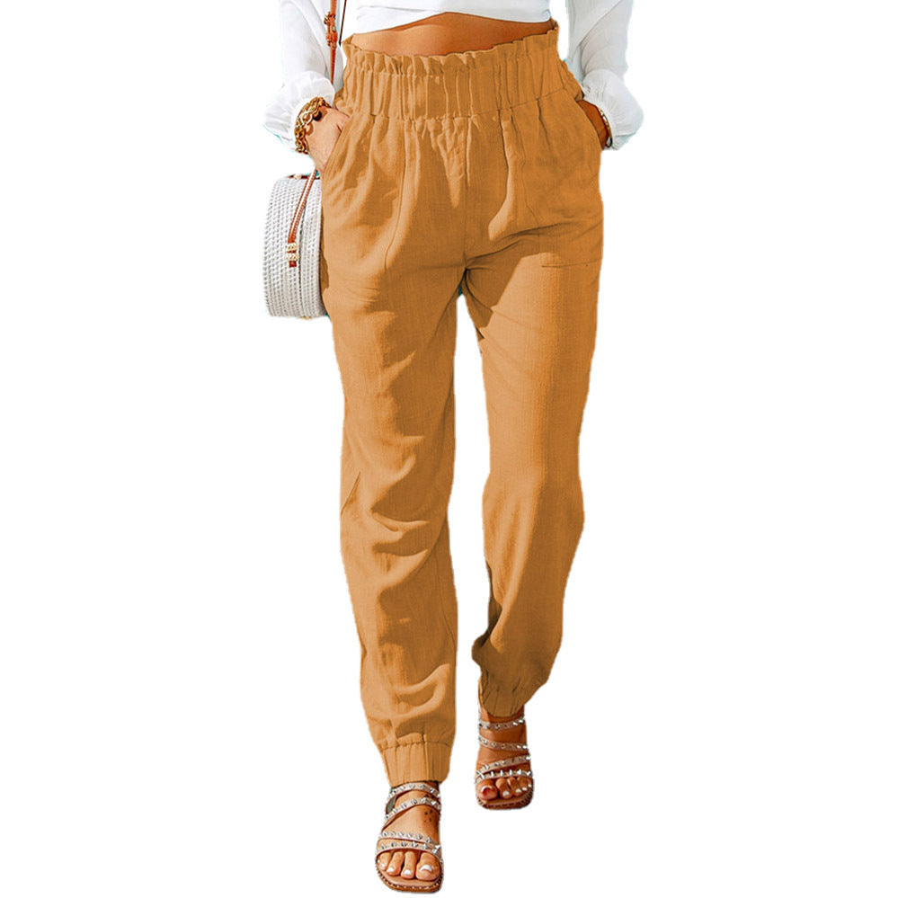 Women's Tailored Elastic Waist Pants Ivyshape