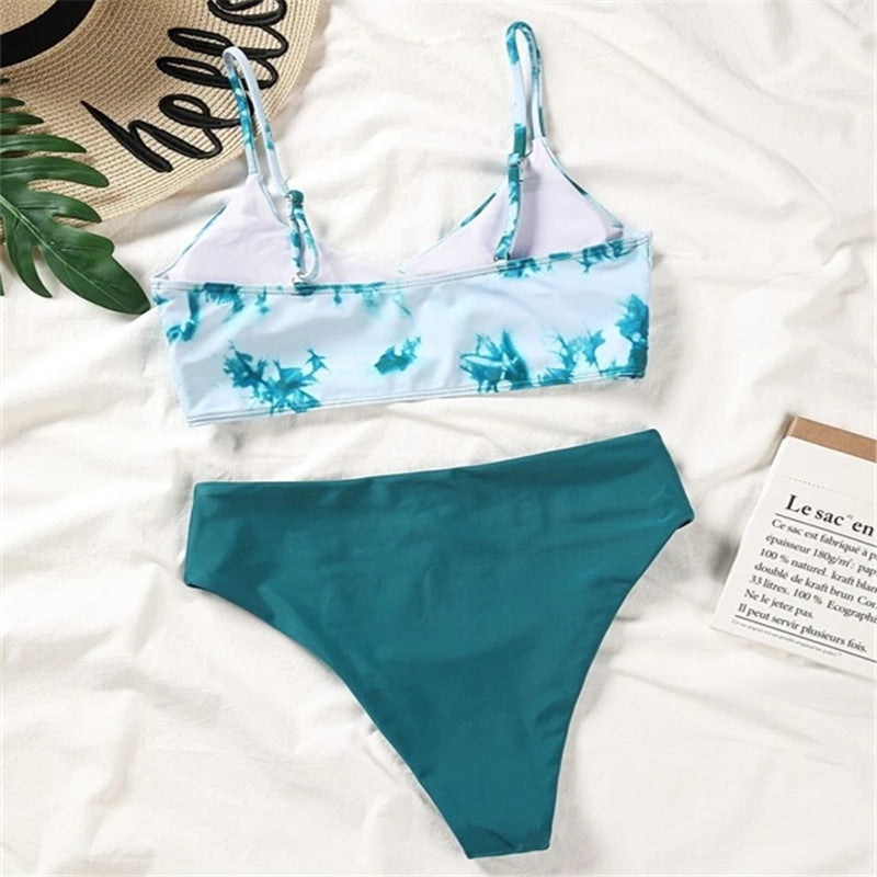 Women's bikini set with sophisticated wrap top and high-waisted shorts Ivyshape