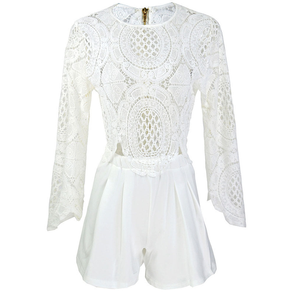 Women Chic Cut-Out Overall Ivyshape