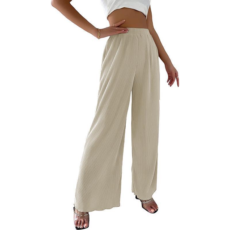 Women's Flowing Pleated Wide-Cut Pants Ivyshape