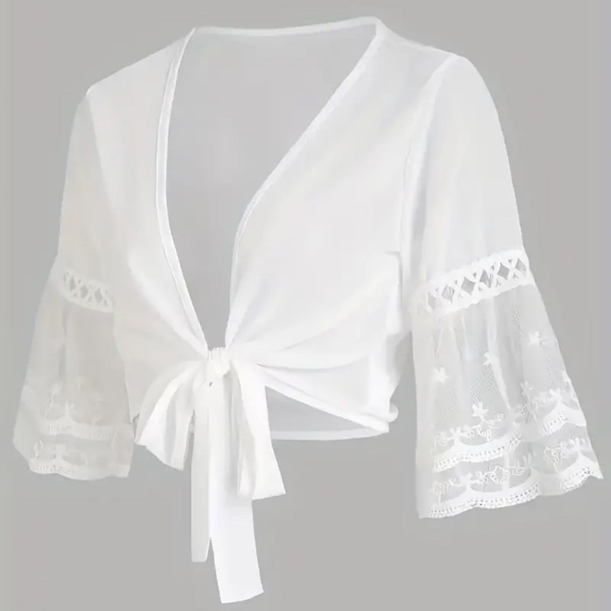 Ladies airy lace summer jacket Ivyshape