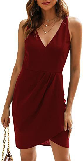 Women's Elegant Wrap Mini Dress Ivyshape