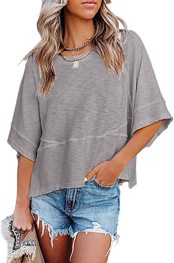 Women's Quarter Sleeve Boxy Top Ivyshape