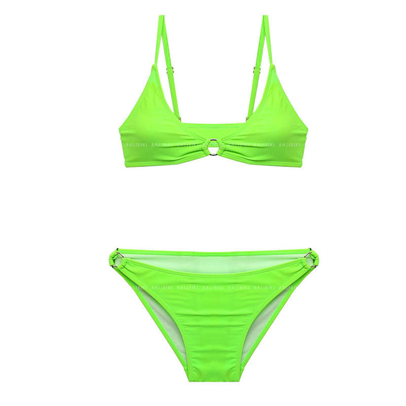 Women's triangle bikini with stylish knot detail and figure-hugging fit Ivyshape