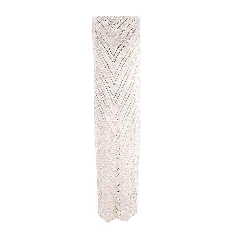 Women's airy crochet beach overlay with side slit details Ivyshape