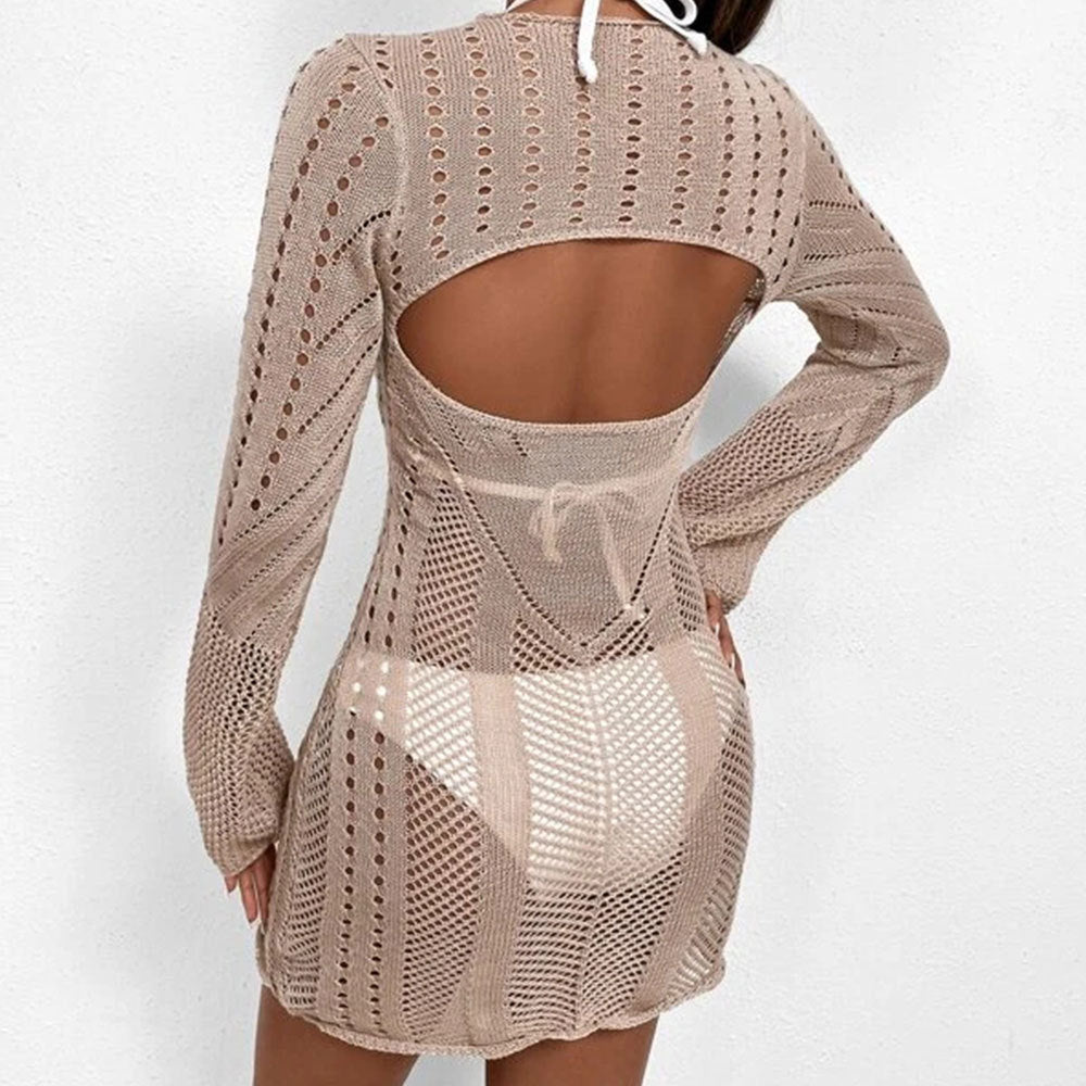 Women's Knit Mesh Dress with Breathable Fit and Fashionable Cut Ivyshape
