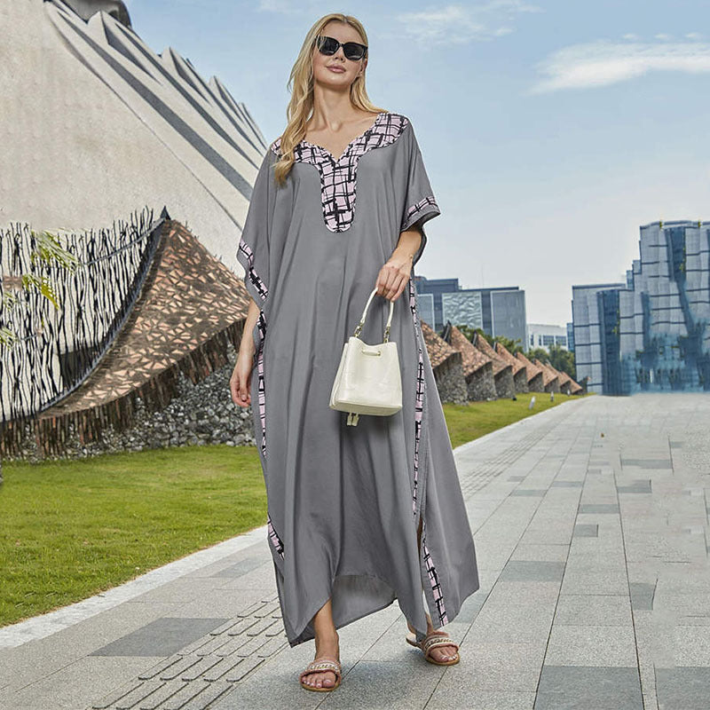 Women's beach tunic in modern kaftan style with elegant details Ivyshape