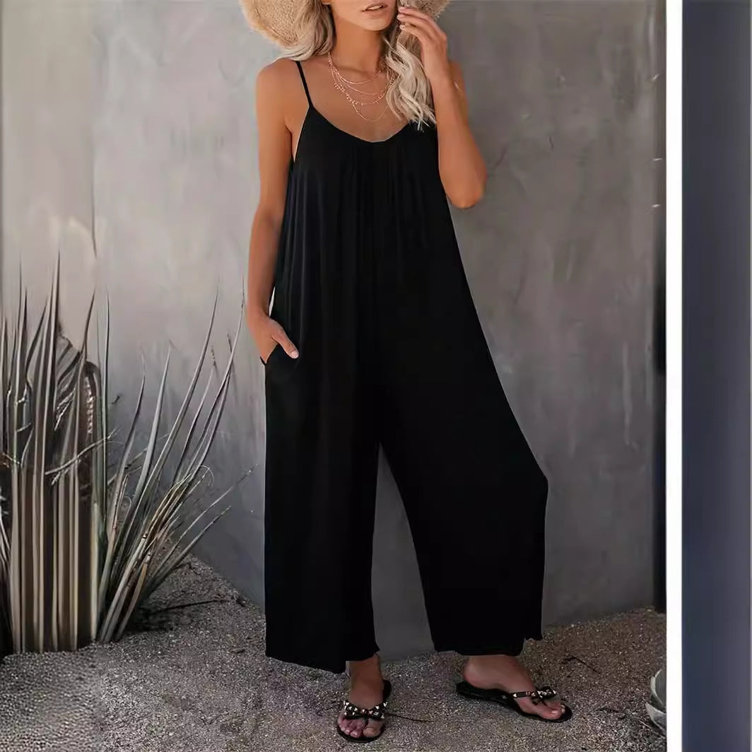 Ladies flowing wide leg combination Ivyshape