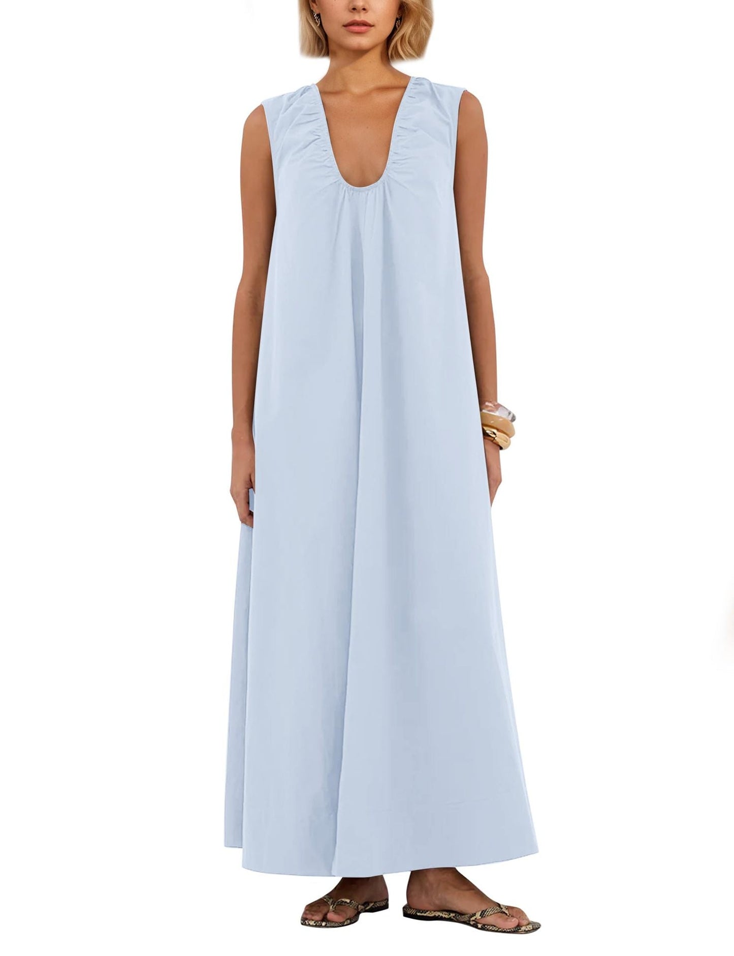 Women Elegant Flowing Maxi Dress Ivyshape