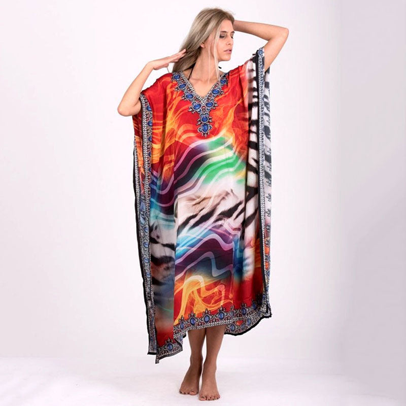 Women's Kaftan with Colorful Pattern Ivyshape
