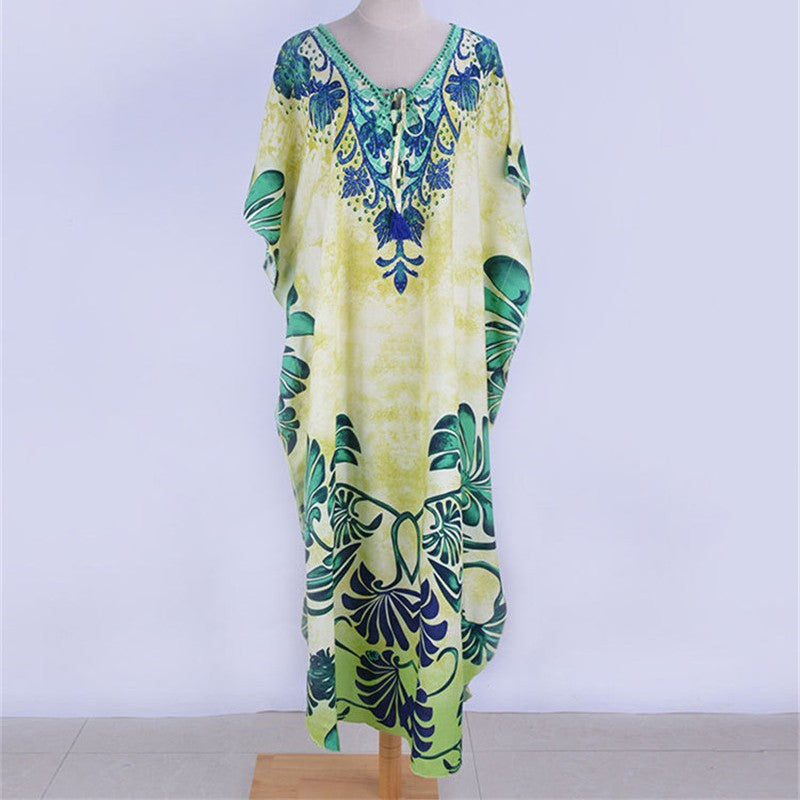 Women's Beach Kaftan with Handmade Design Ivyshape