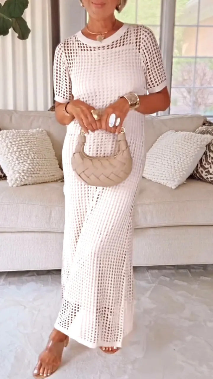 Women Elegant Mesh Maxi Dress Ivyshape