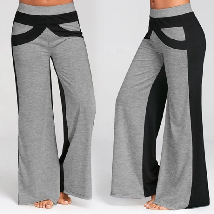 Women Loose Sports Pants with Contrasting Seams Ivyshape