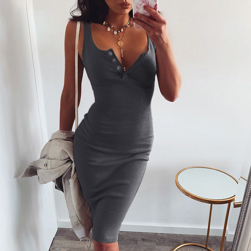 Women's Ribbed Bodycon Midi Dress Ivyshape
