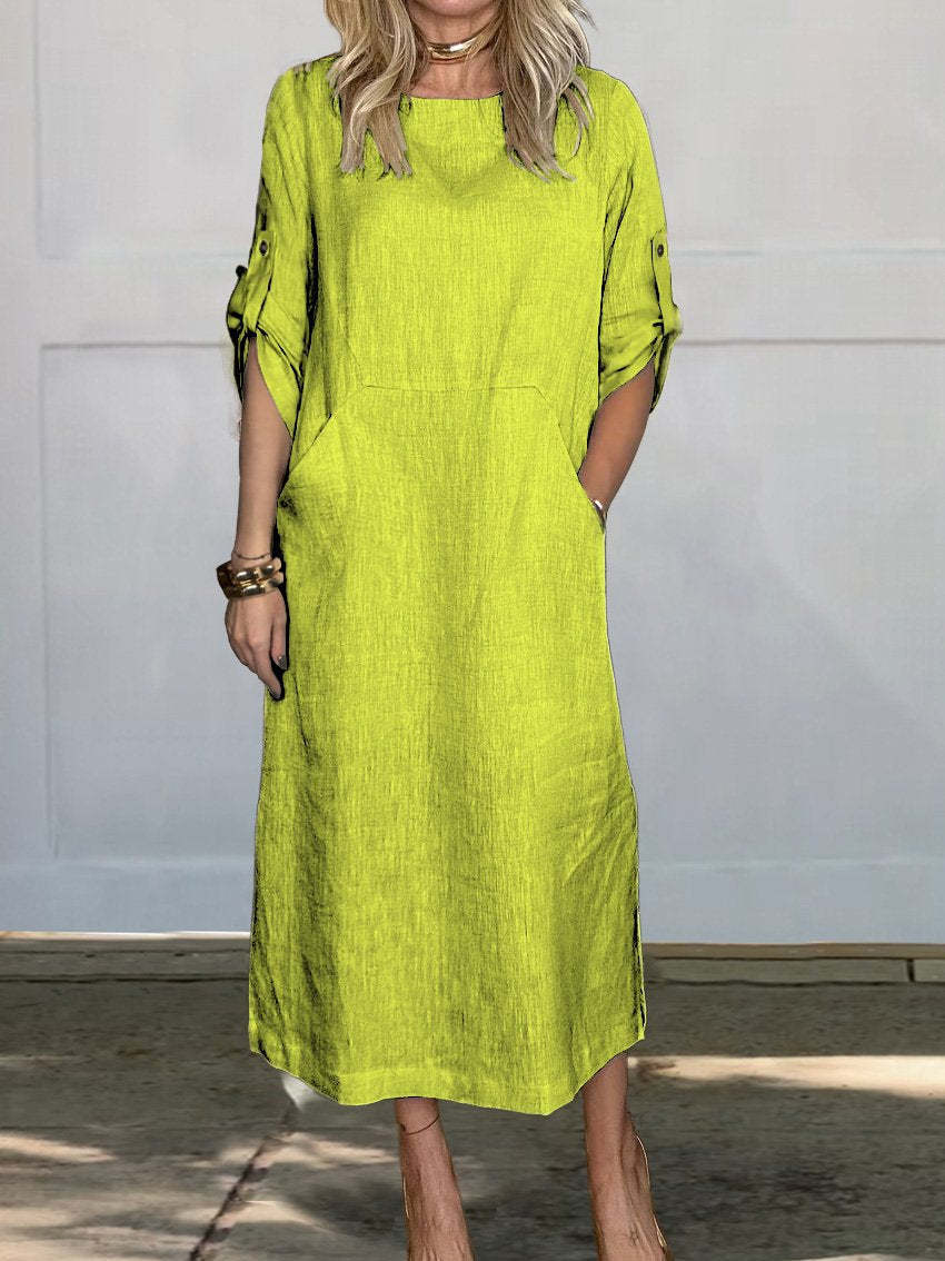 Women's Casual Maxi Dress with Pockets Ivyshape
