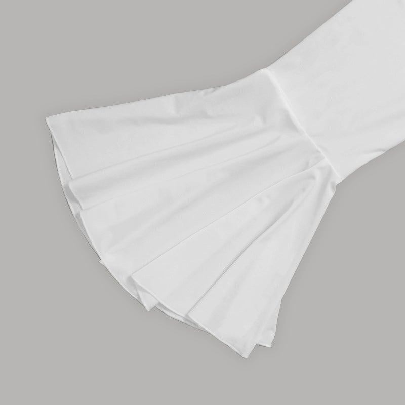 Ladies Wrap Blouse with Wide Sleeve Ivyshape