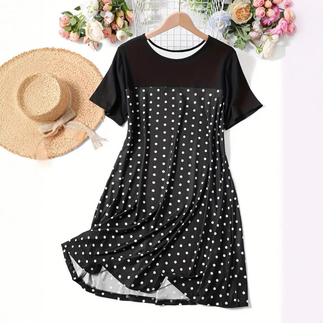 Women Polka Dot A-Line Casual Dress Ivyshape