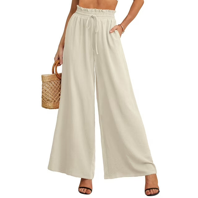 Ladies Lightweight Wide Pants Ivyshape