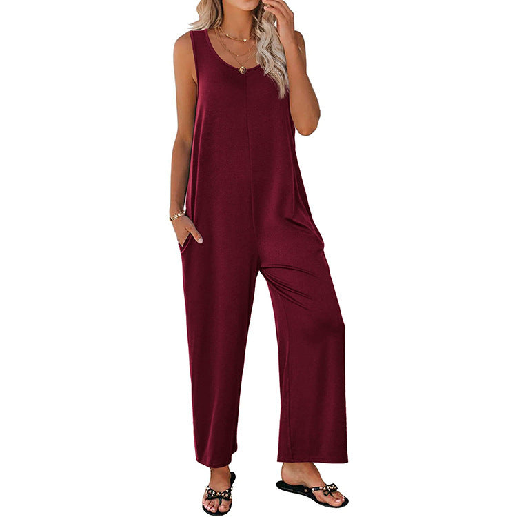 Women Leisure Wide-Leg Jumpsuit Ivyshape