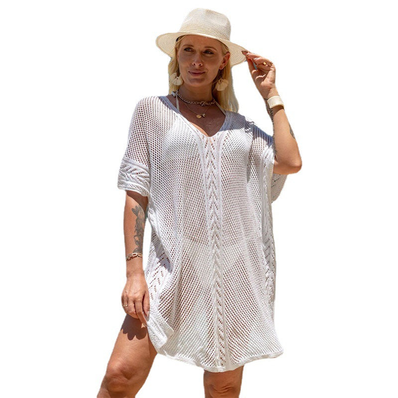 Women's Airy Crochet Beach Tunic Ivyshape