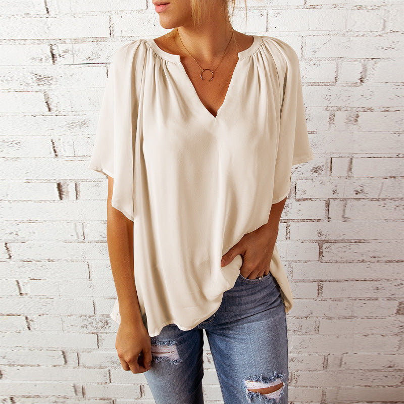 Ladies elegant chiffon blouse Ivyshape