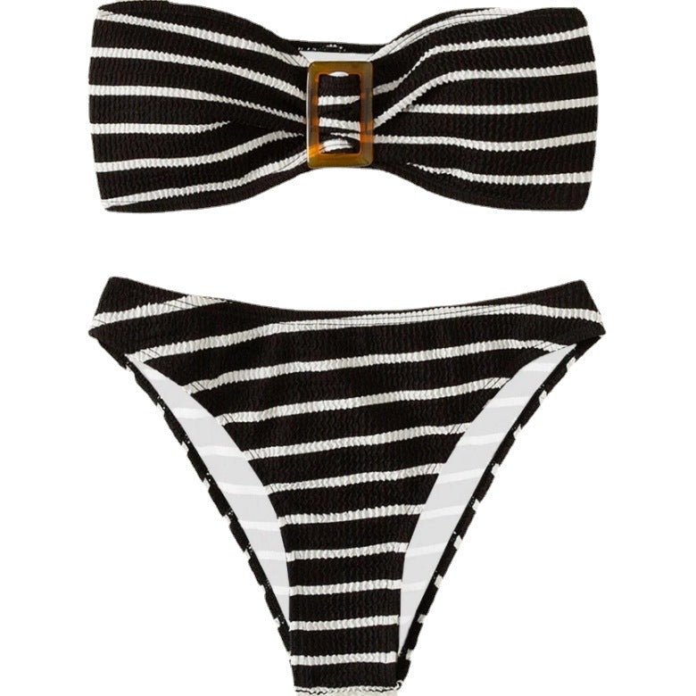 Women's bandeau bikini with trendy strap detail Ivyshape