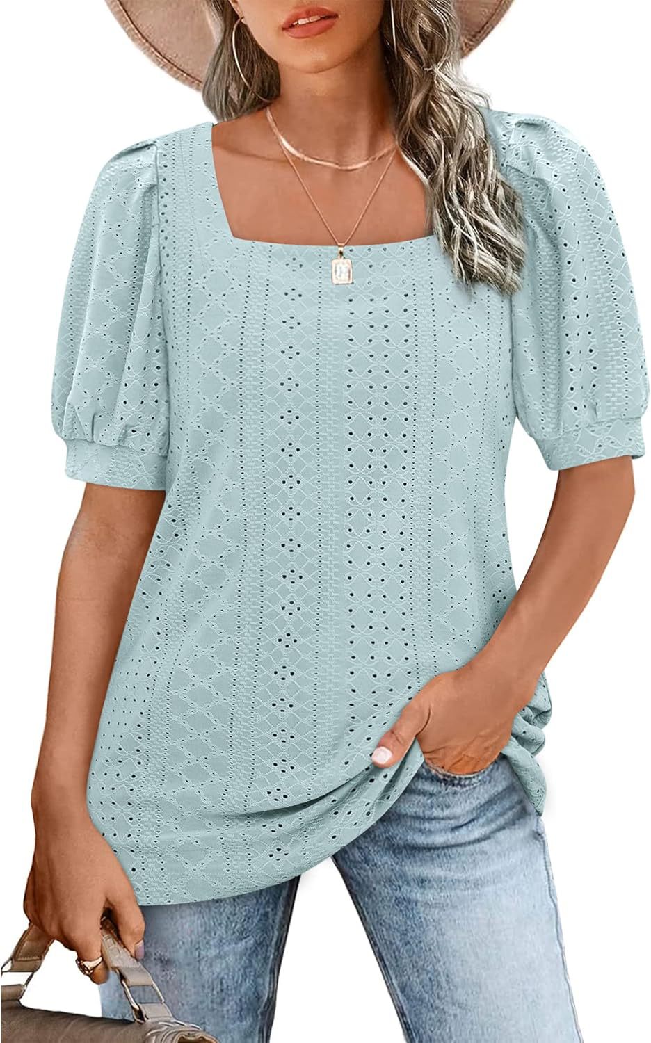 Ladies Elegant Puff Sleeve Blouse Ivyshape