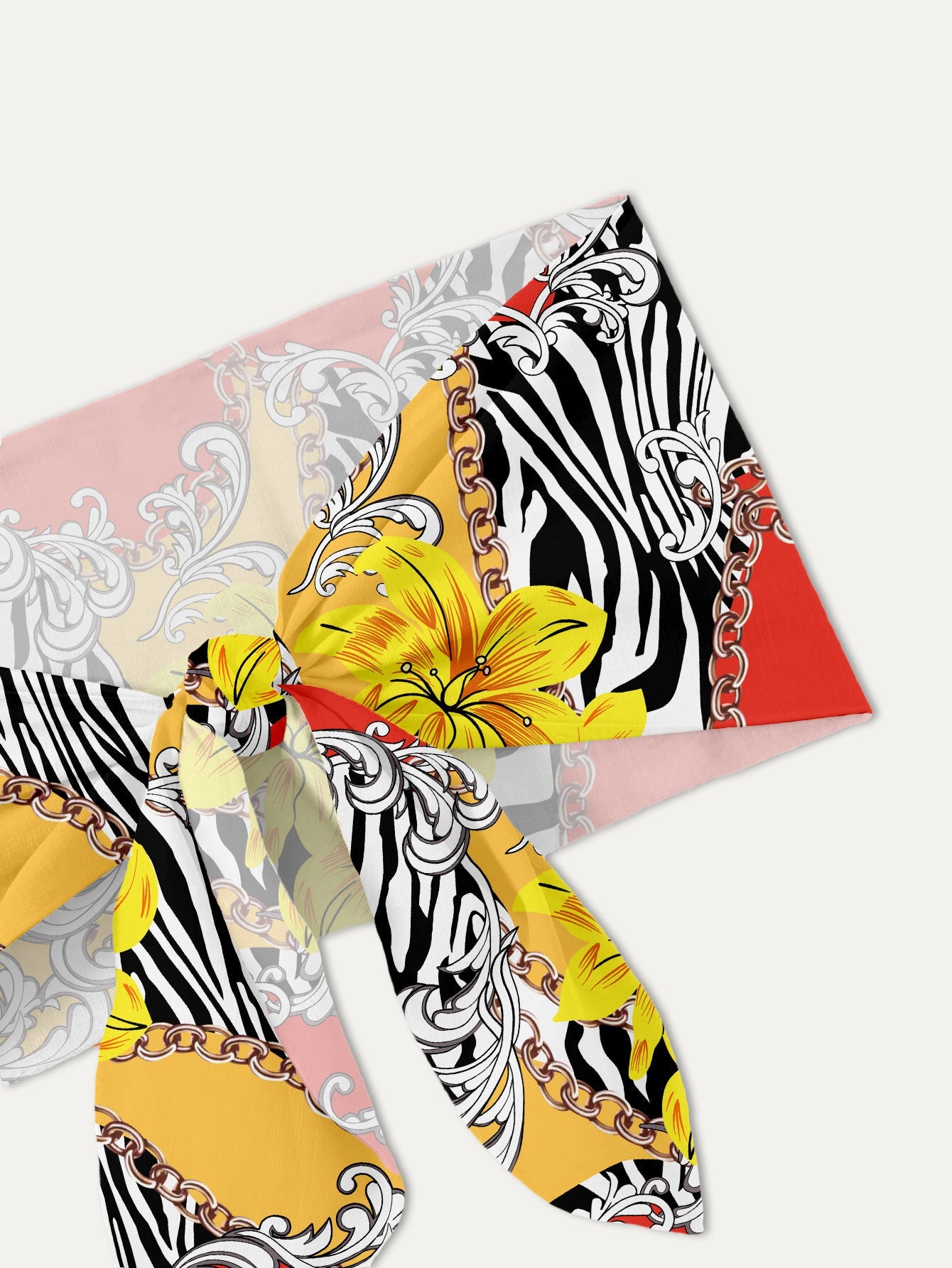 Women's stylish bandeau top and shorts set with colorful graphic design Ivyshape