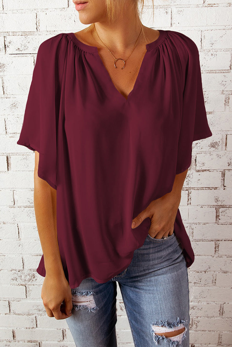 Ladies elegant chiffon blouse Ivyshape