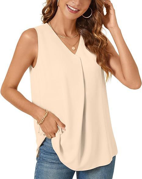 Women V-neck Pleated Casual Top Ivyshape