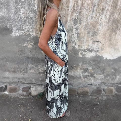Womens Casual Tie-Dye Maxi Dress Ivyshape