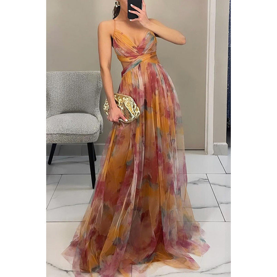Women Floral Maxi Dress Ivyshape