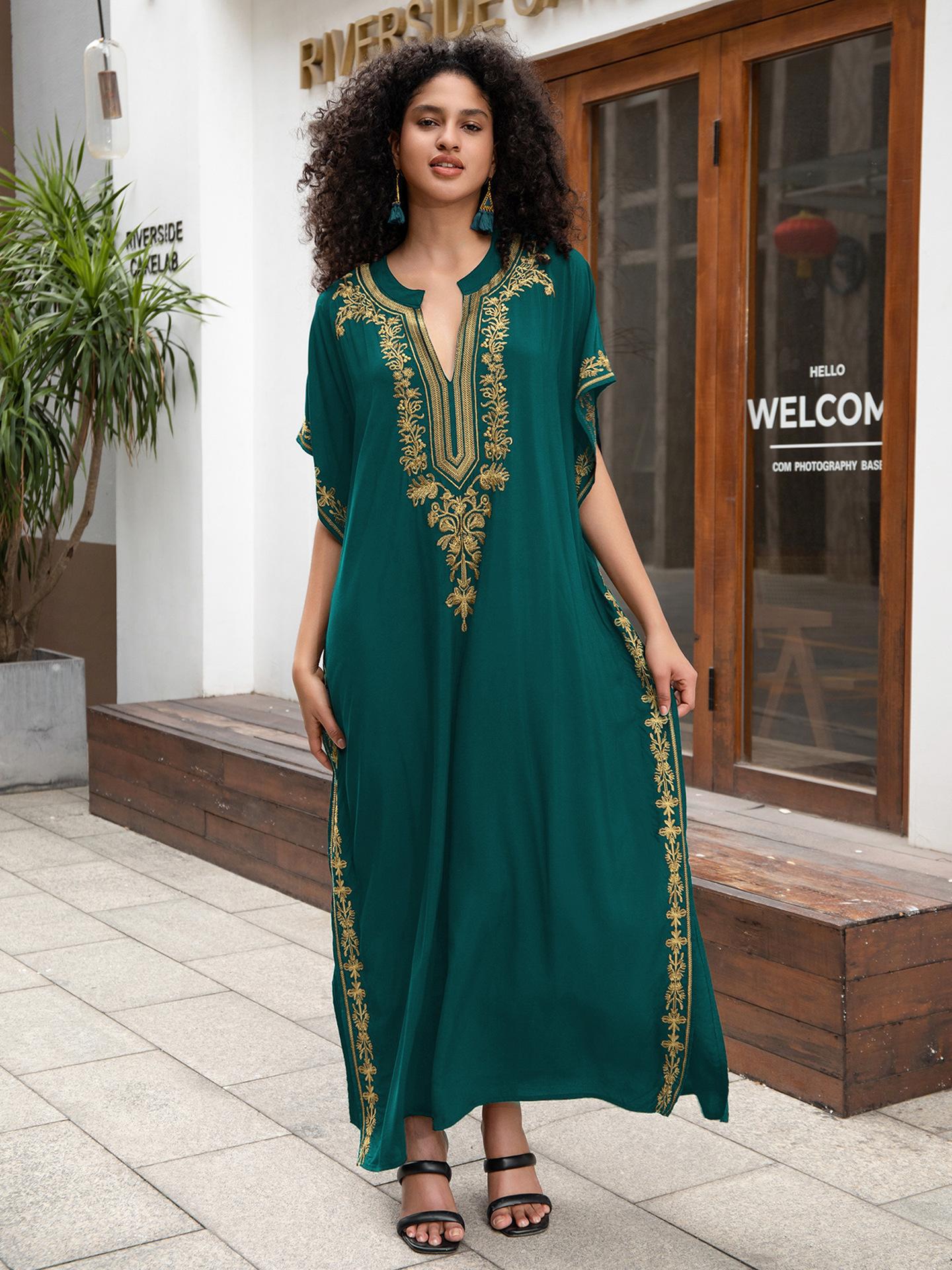 Ladies Elegant Kaftan with intricate embroidery details Ivyshape