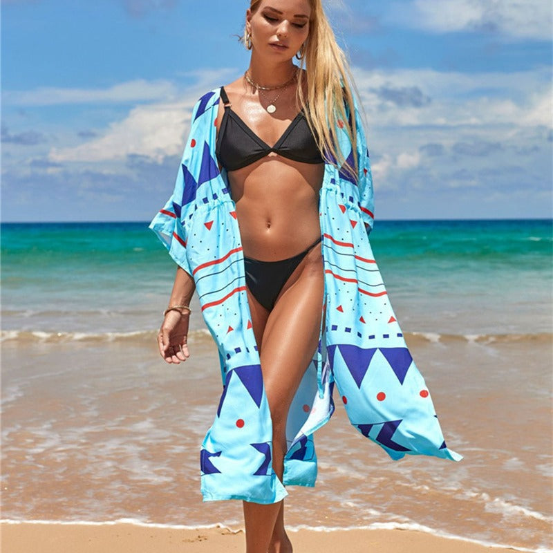 Women's Beach Tunic with Eye-Catching Geometric Pattern Ivyshape