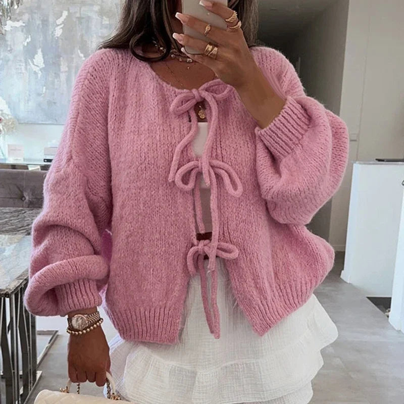 Lucrezia | Cardigan da donna con scollo a V e maniche lunghe