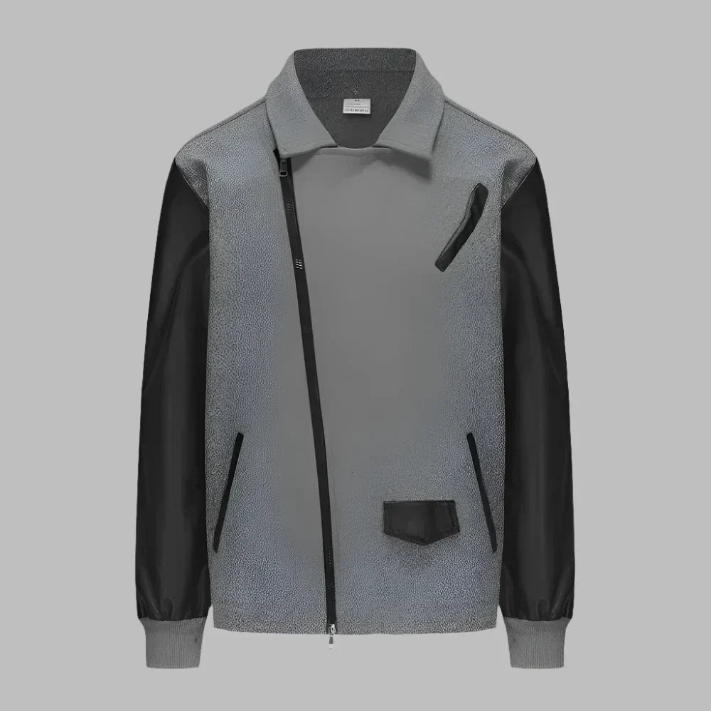 Javier - Giacca bicolore con maniche in pelle