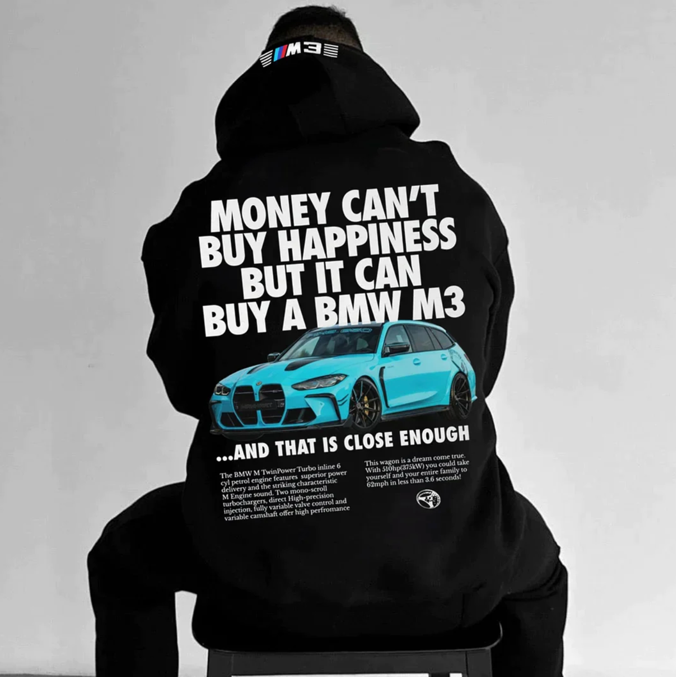 Alex | Felpa Porsche con cappuccio e stampa auto sportiva