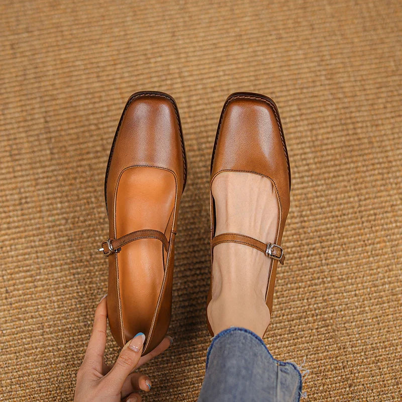 Brionne™ | Classic Leather Mary Jane Heels