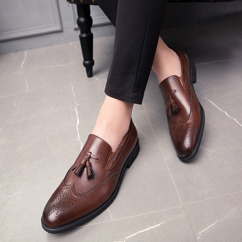 Montelino™ | Tassel Brogue Leather Loafers