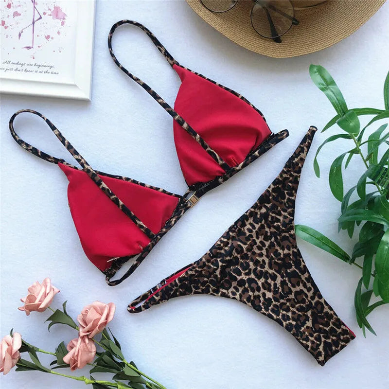 Stuttgart | Luxus Sommer Bikini Set Sexy Tier Leopard