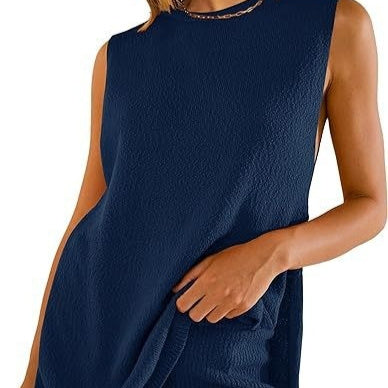 Rhea - Conjunto de salón de punto sin mangas
