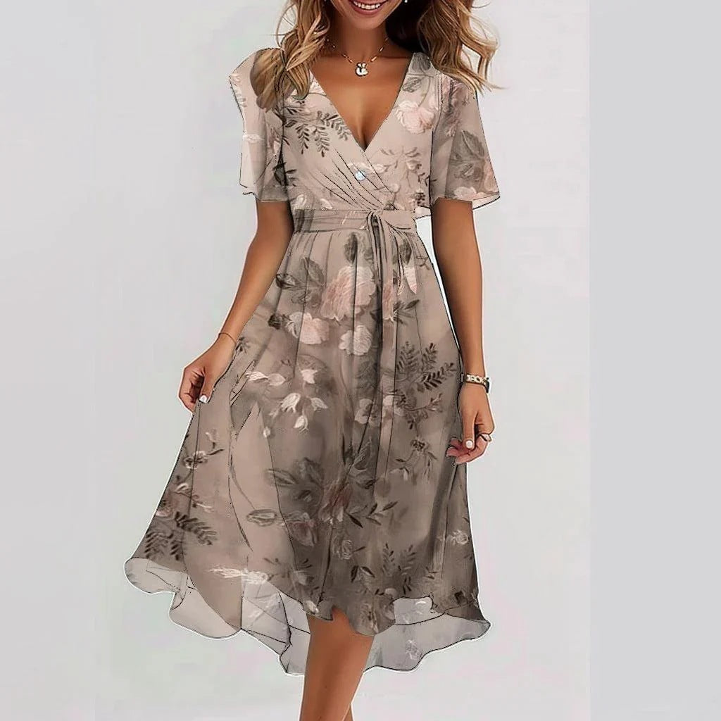 Laika - Floral chiffon midi summer dress