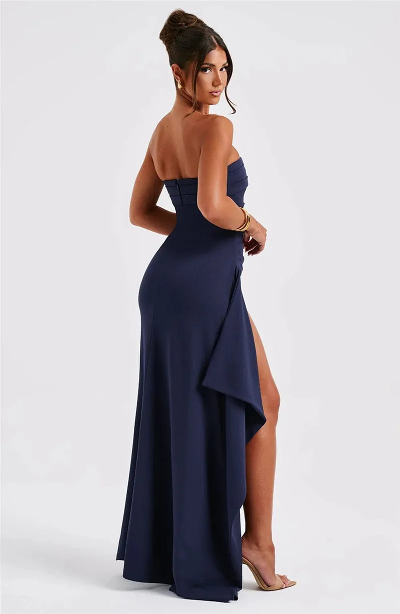 Aelred™ | Strapless Slit Maxi Dress