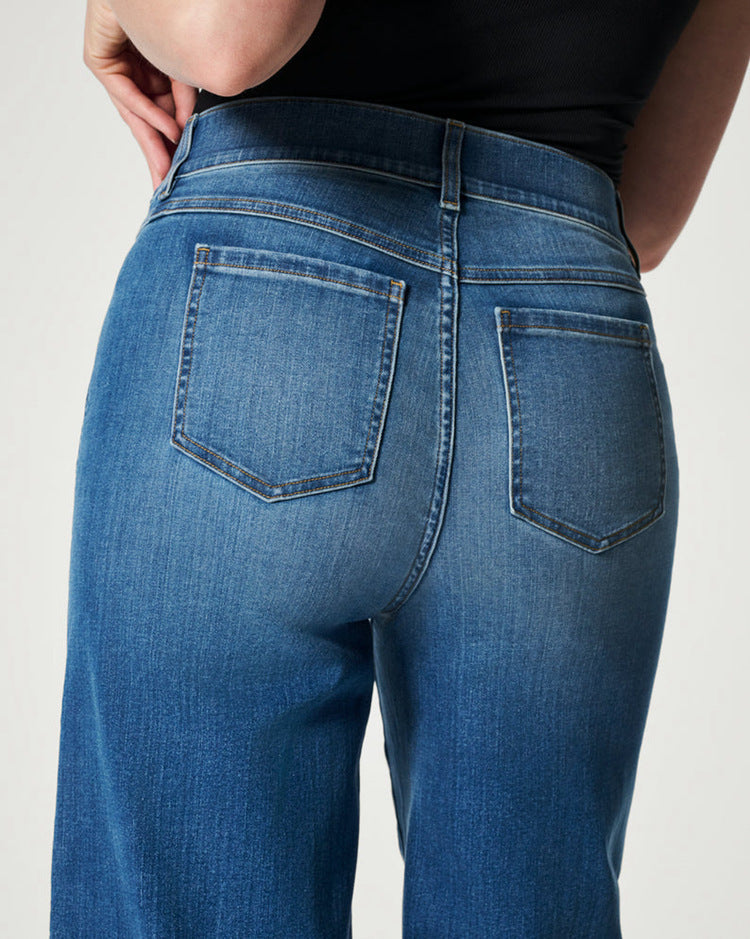 Elena | Jeans casual da donna a vita alta e gamba larga